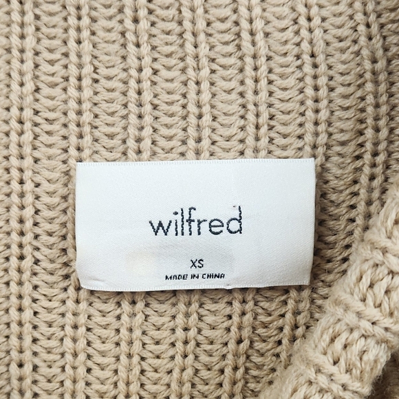 Wilfred Aritzia Montpellier Turtleneck Wool Knit Sweater in Heather Gold XS - Picture 9 of 10